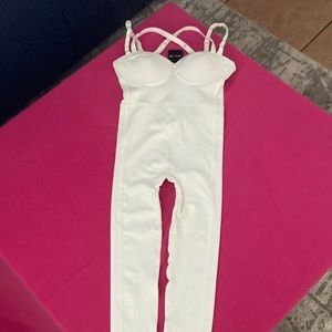 Adidas White Strappy Jumpsuit